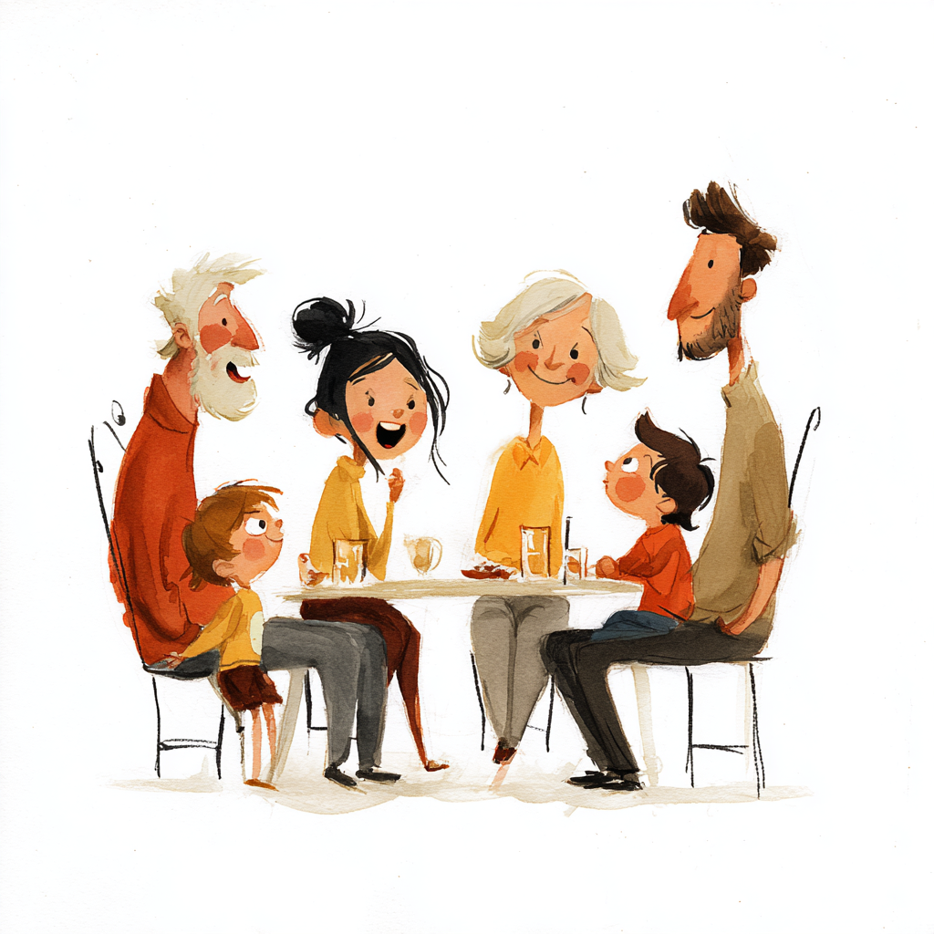 Family gathering at Thanksgiving